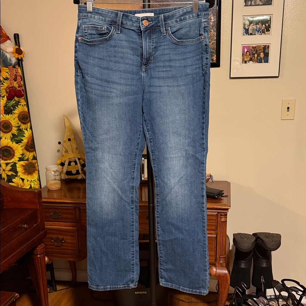 LC Lauren Conrad Women's Straight Leg Jeans in Blue